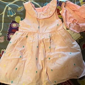 Cute pink NWT summer dress with lining and diaper cover